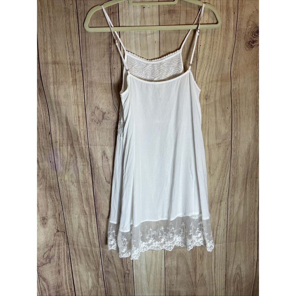 POL White Lace Bottom Feminine  Cottagecore Small Baby Doll Sun Dress Women’s S - Picture 8 of 8